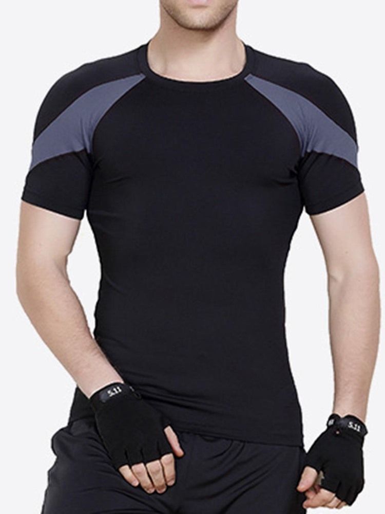 T-shirt De Sport À Manches Courtes Et À Manches Courtes Pour Hommes