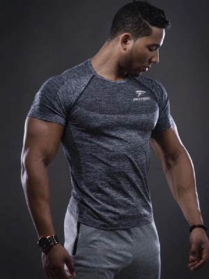 T-shirt De Sport À Manches Courtes Et À Séchage Rapide Pour Hommes