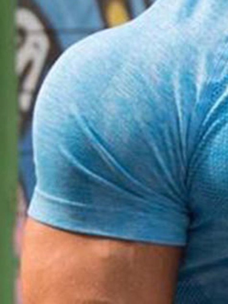 T-shirt De Sport À Manches Courtes Et À Séchage Rapide Pour Hommes