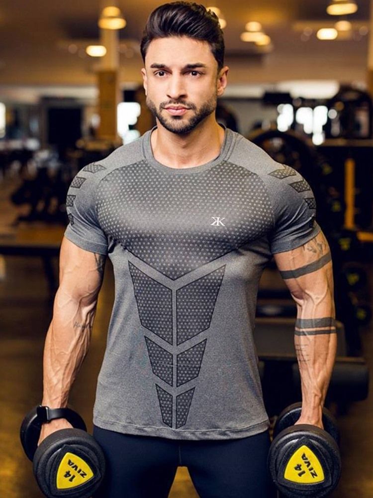 T-shirt De Sport Respirant À Séchage Rapide Pour Hommes