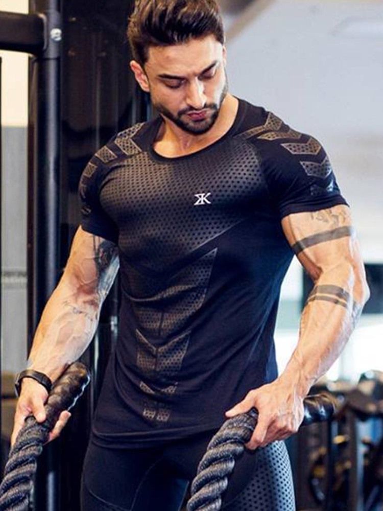 T-shirt De Sport Respirant À Séchage Rapide Pour Hommes