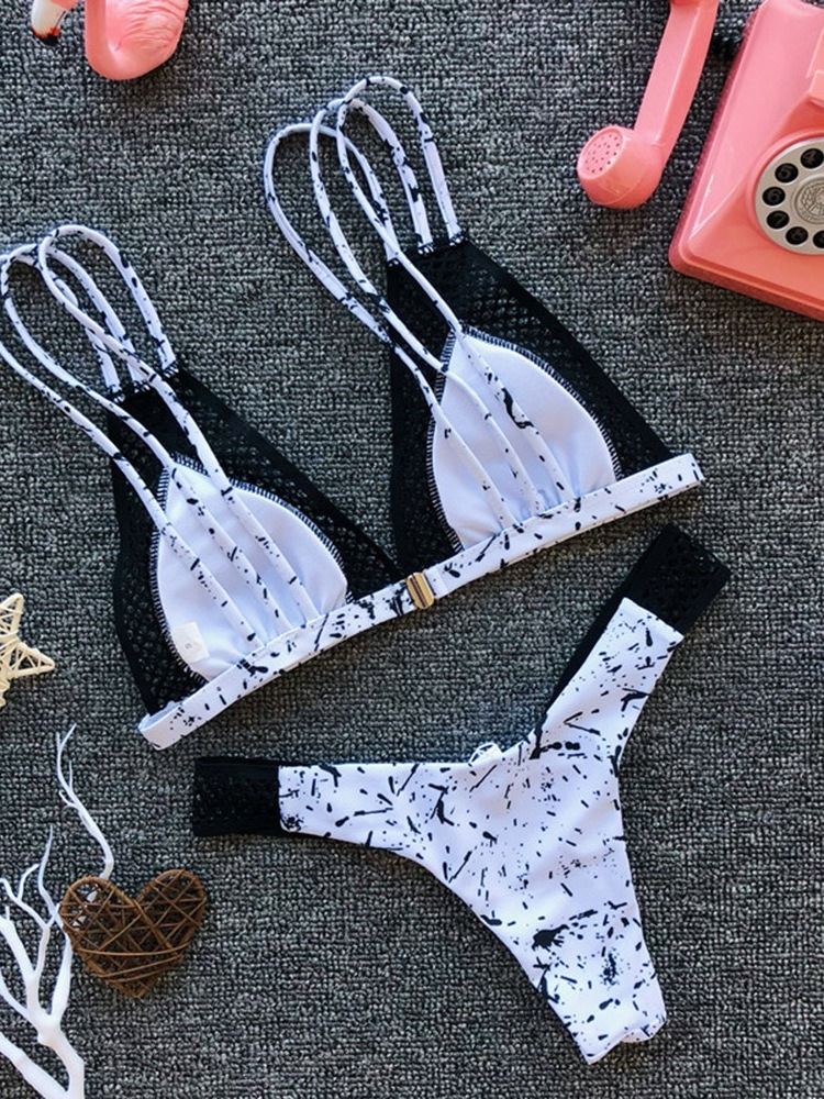 Ensemble De Bikini À Blocs De Couleurs Pour Femmes