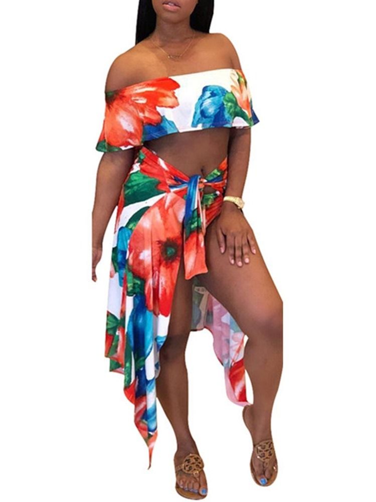 Maillot De Bain À Fleurs Sexy En Mélange De Coton Pour Femme