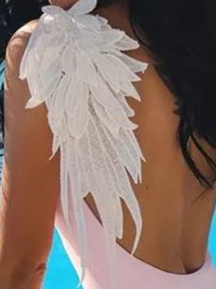 Maillot De Bain Une Pièce Dos Nu En Plumes Pour Femmes