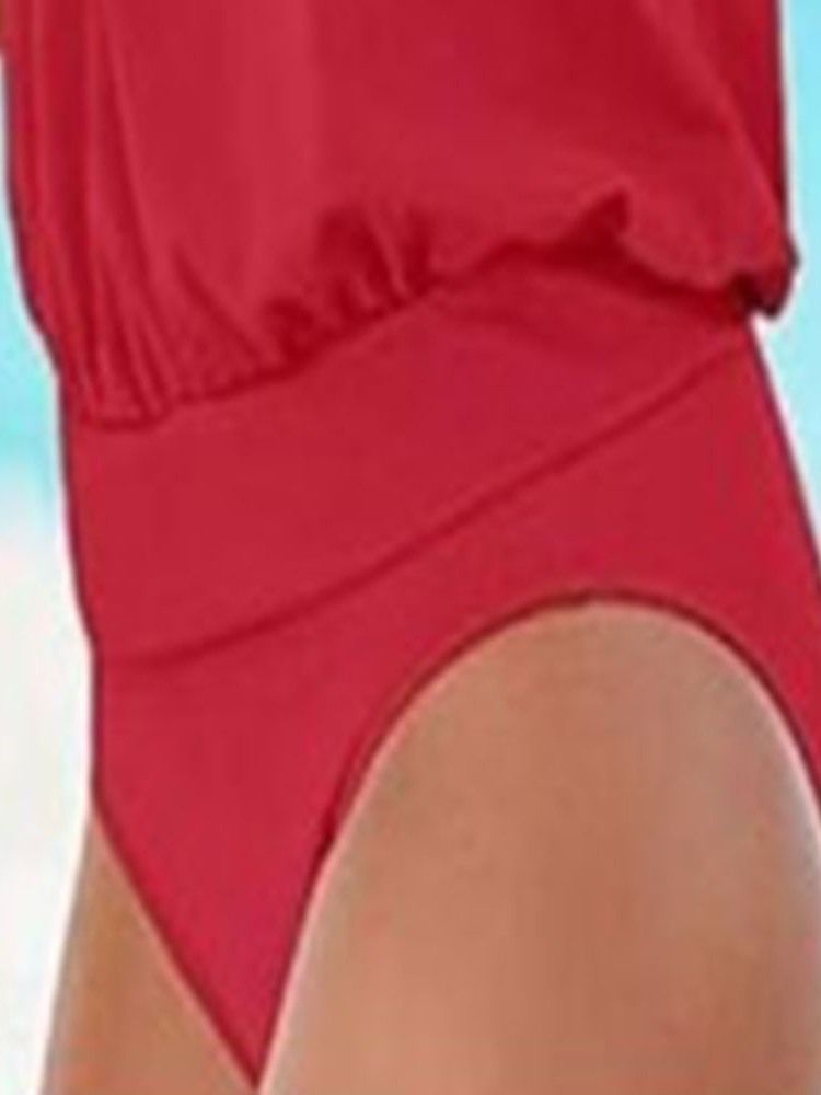 Maillots De Bain Sexy Unis Plissés Pour Femmes