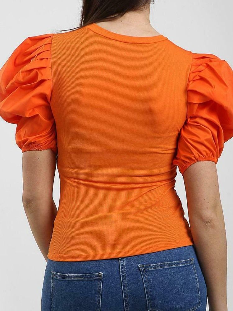 T-shirt D'été Mince Standard À Col Rond Pour Femmes