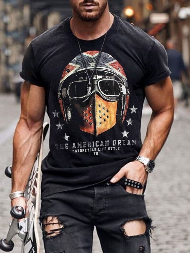 T-shirt Pour Hommes À Manches Courtes Et À Col Rond