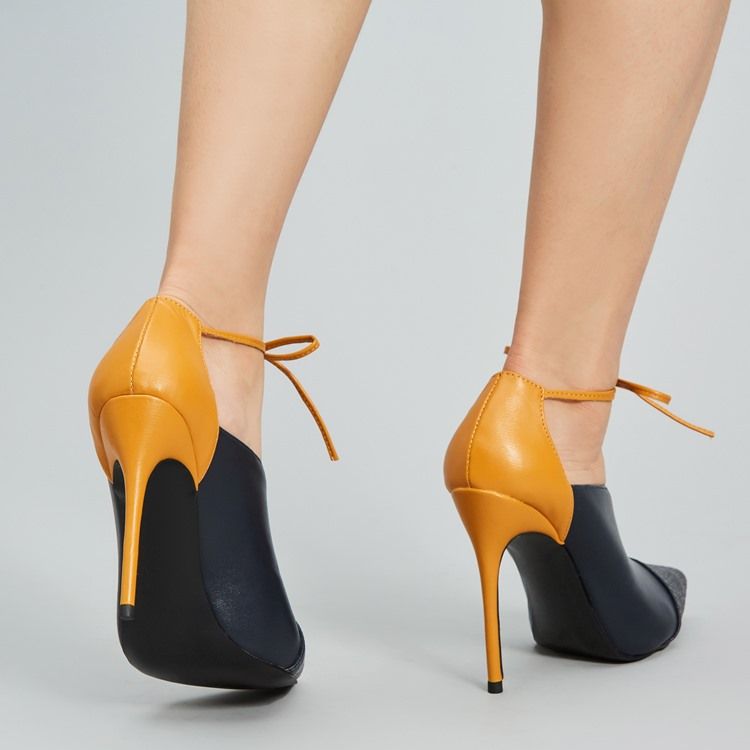 Escarpins À Talons Aiguilles Ol Color Block Pour Femmes