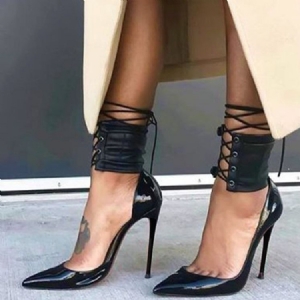 Escarpins À Talons Ultra-hauts Noirs À Bout Pointu Pour Femmes