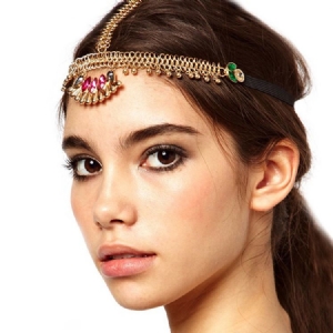 Accessoires De Cheveux De Cadeau De Chaîne De Tête De Diamant De Femmes