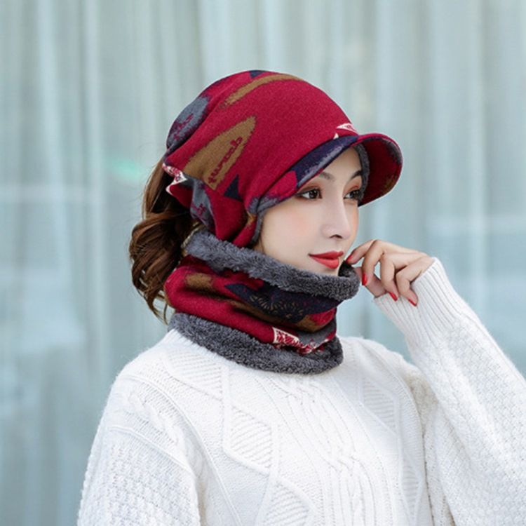 Bonnets Skullies Pour Femmes Chapeaux D'hiver À Carreaux À La Mode