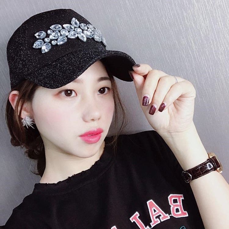 Casquette De Baseball À Strass Pour Femme