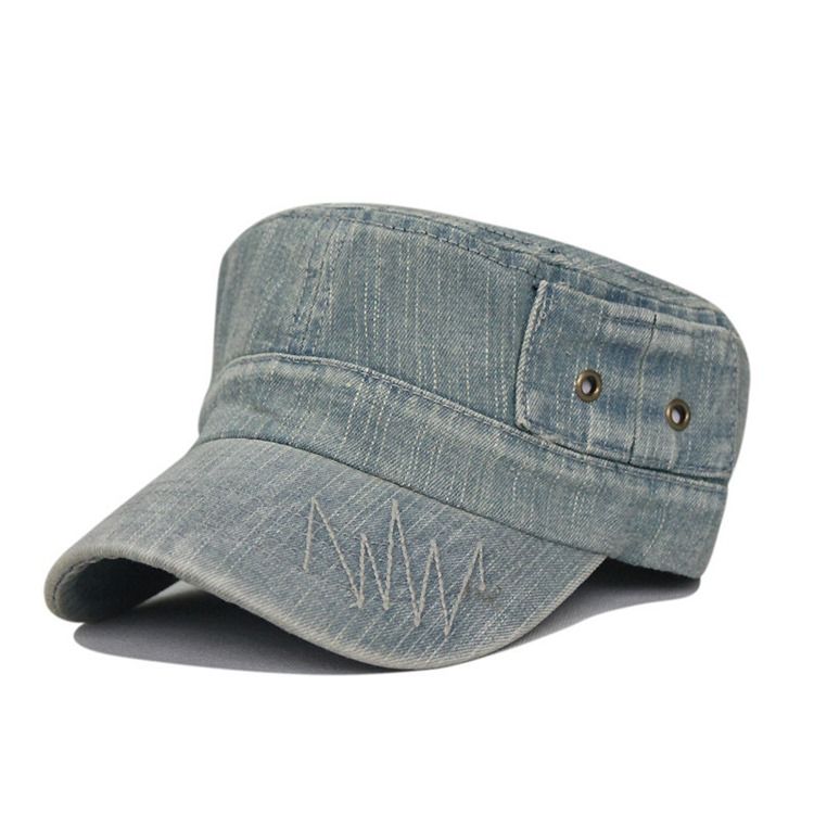 Casquette À Visière En Denim Délavé Sport Pour Hommes