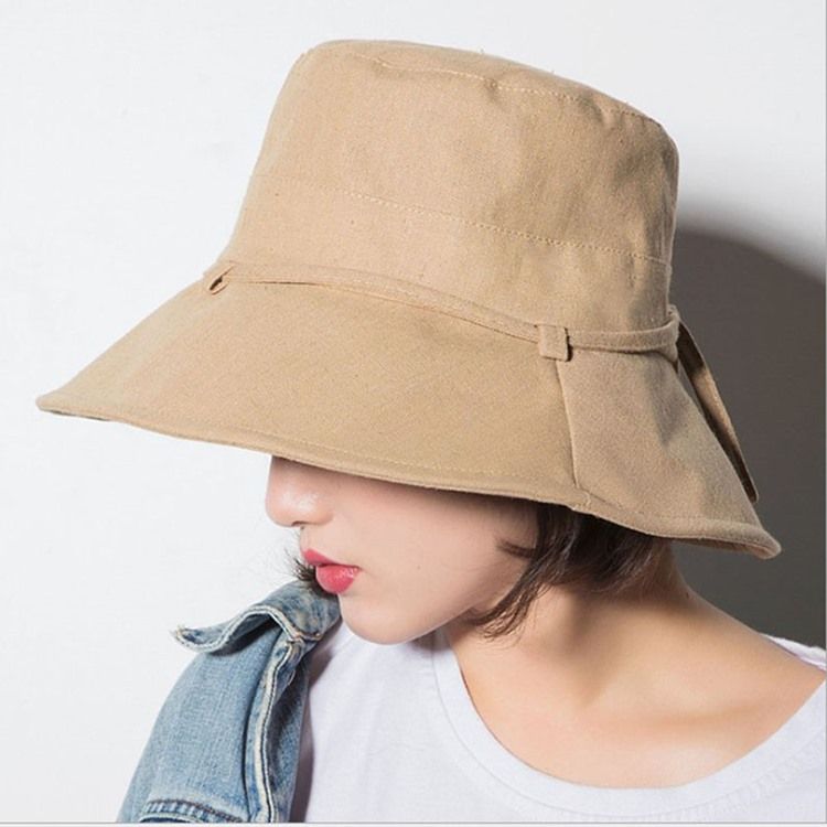 Chapeau Coréen Bowknot Fall Plain Pour Femmes