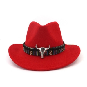 Chapeau De Cowboy Ajustable En Mélange De Laine Pour Femme