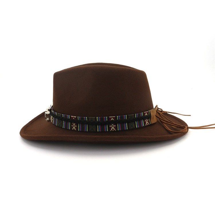 Chapeau De Cowboy Ajustable En Mélange De Laine Pour Femme