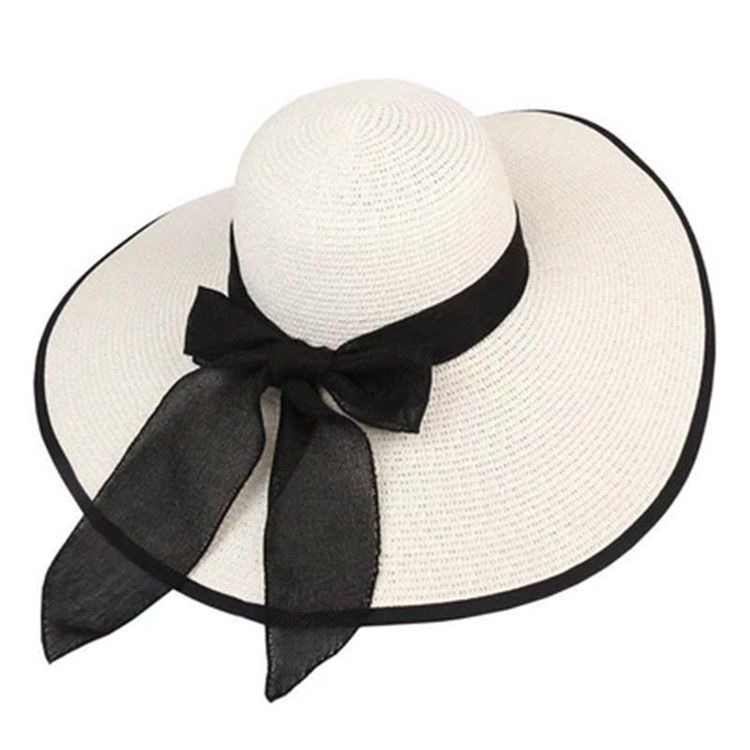 Chapeau D'été De Soleil Bowknot Pour Femme