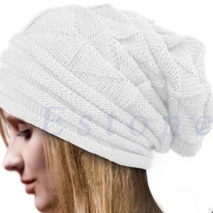 Chapeau D'hiver Tricoté De Couleur Pure Pour Femmes