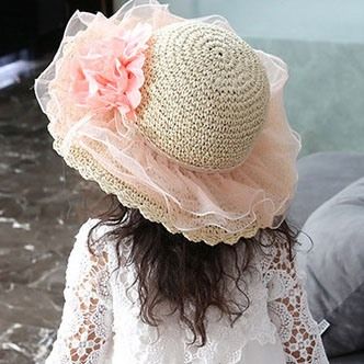 Chapeau Pour Enfants Décoré De Fleurs En Dentelle Romantique Pour Femmes