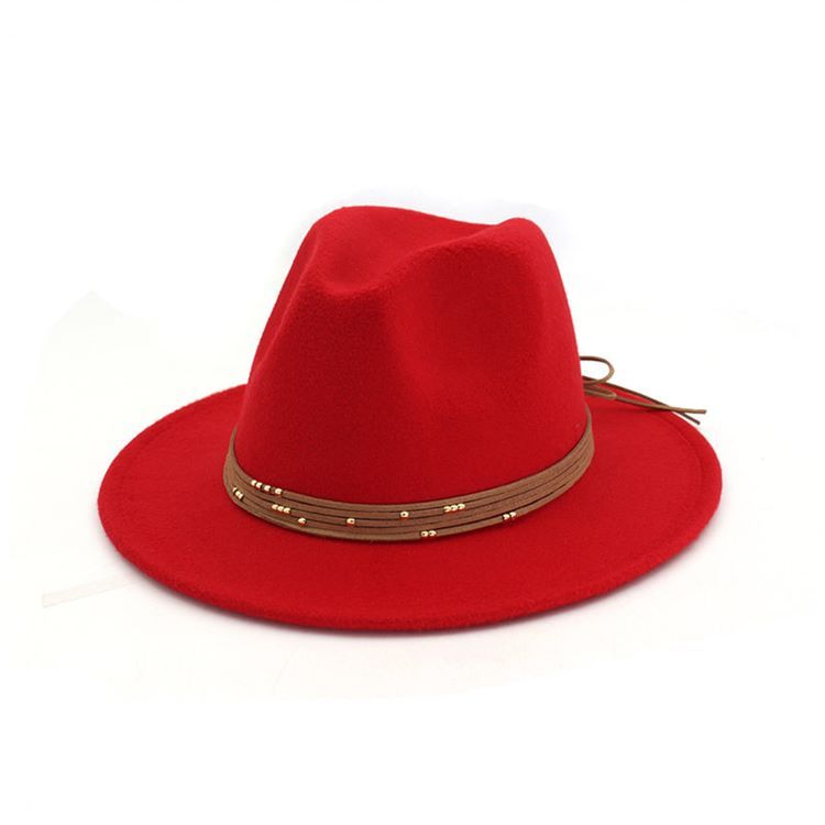 Chapeau Fedora En Mélange De Laine Unie Pour Femme