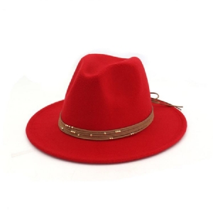 Chapeau Fedora En Mélange De Laine Unie Pour Femme