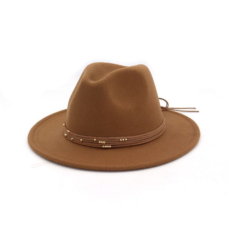 Chapeau Fedora En Mélange De Laine Unie Pour Femme