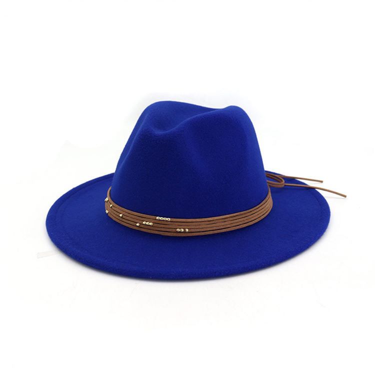 Chapeau Fedora En Mélange De Laine Unie Pour Femme