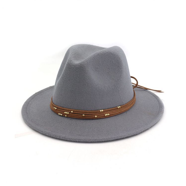 Chapeau Fedora En Mélange De Laine Unie Pour Femme