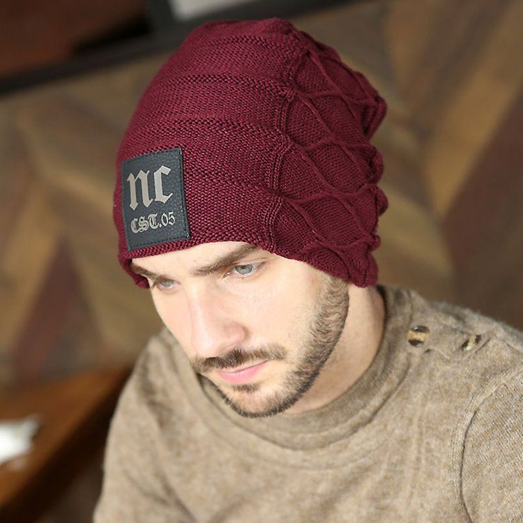 Chapeau Pour Hommes En Tricot Extérieur Imprimé Lettre