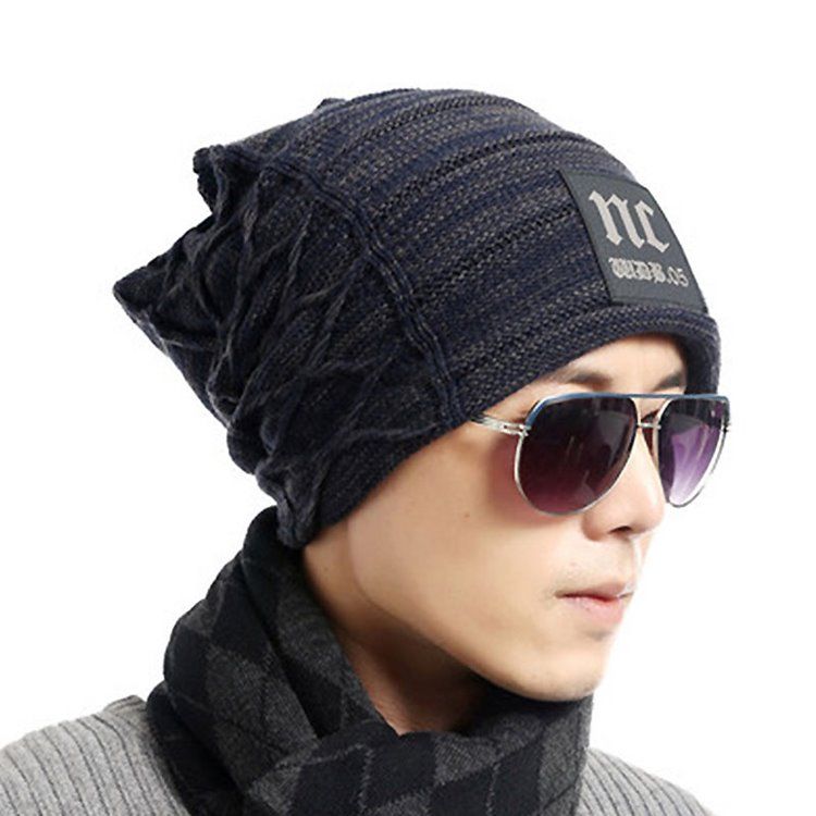 Chapeau Pour Hommes En Tricot Extérieur Imprimé Lettre