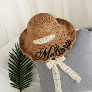 Chapeau De Lettre De Printemps En Paille Nouveau Style Pour Femmes