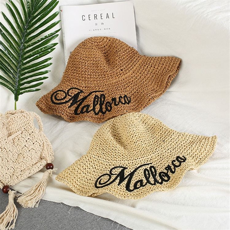 Chapeau De Lettre De Printemps En Paille Nouveau Style Pour Femmes