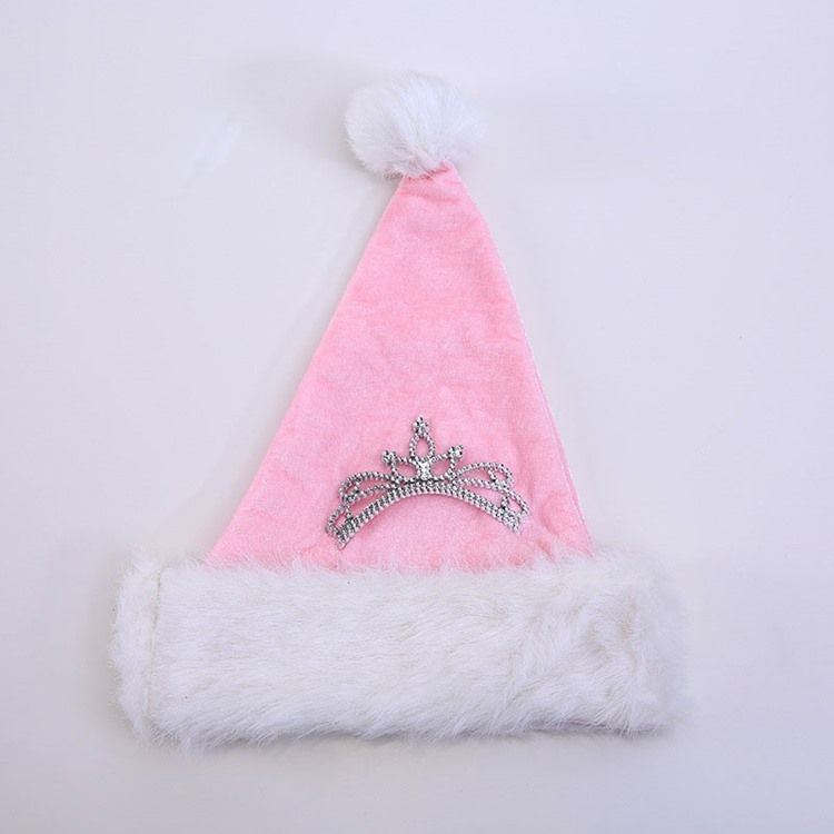 Chapeau De Noël Rose De Décoration En Tissu Pour Femmes