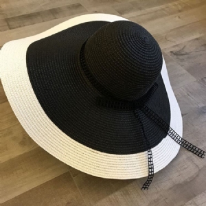 Chapeau De Paille À Nœud Pour Femme