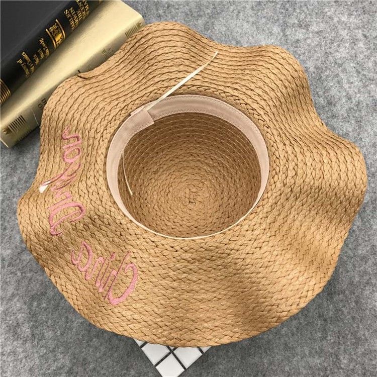 Chapeau De Paille Rose Doux Pour Femme