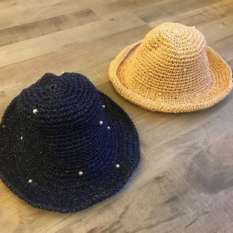 Chapeau De Paille Unie Creuse Pour Femme