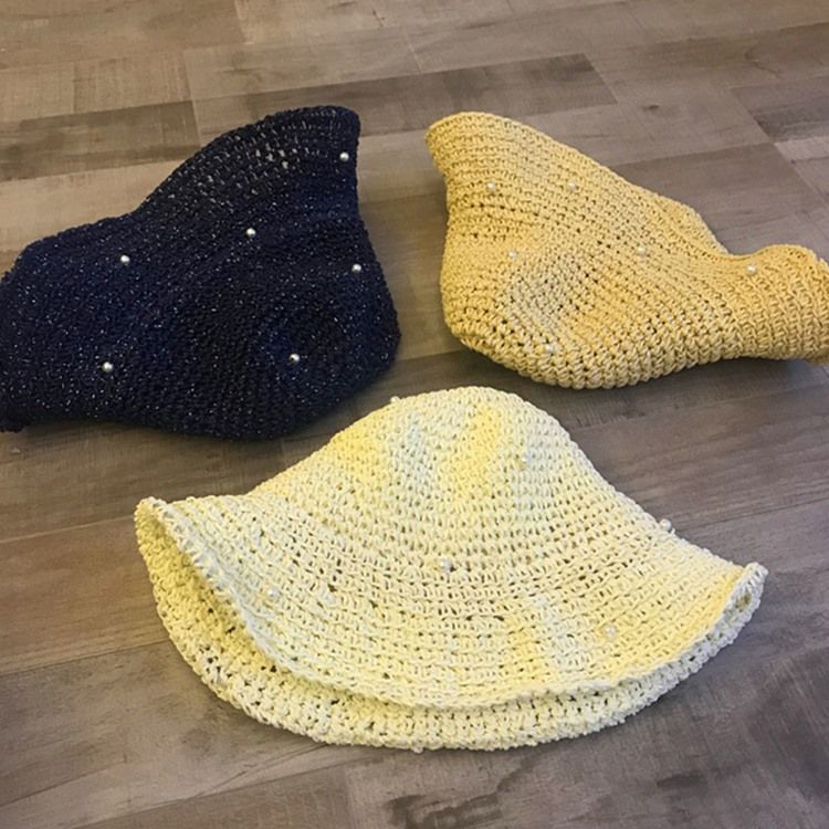 Chapeau De Paille Unie Creuse Pour Femme