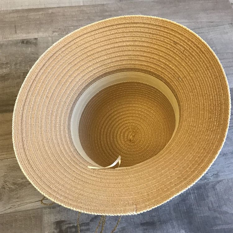 Chapeau À Rayures En Coquillage Pour Femme