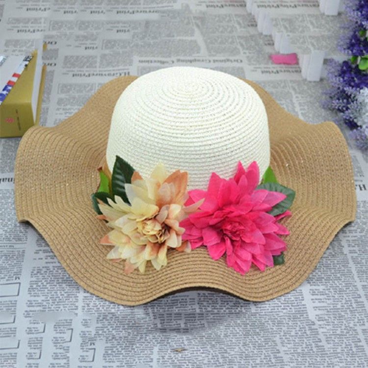 Chapeau De Soleil D'été À Appliqués Pour Femmes