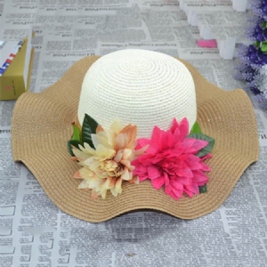 Chapeau De Soleil D'été À Appliqués Pour Femmes