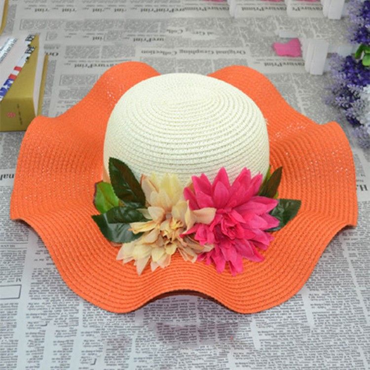 Chapeau De Soleil D'été À Appliqués Pour Femmes