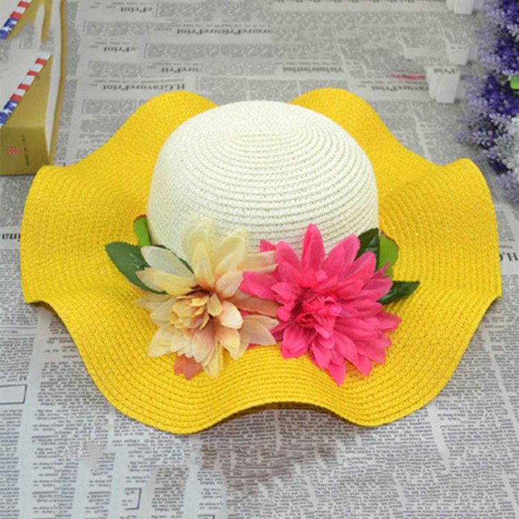 Chapeau De Soleil D'été À Appliqués Pour Femmes