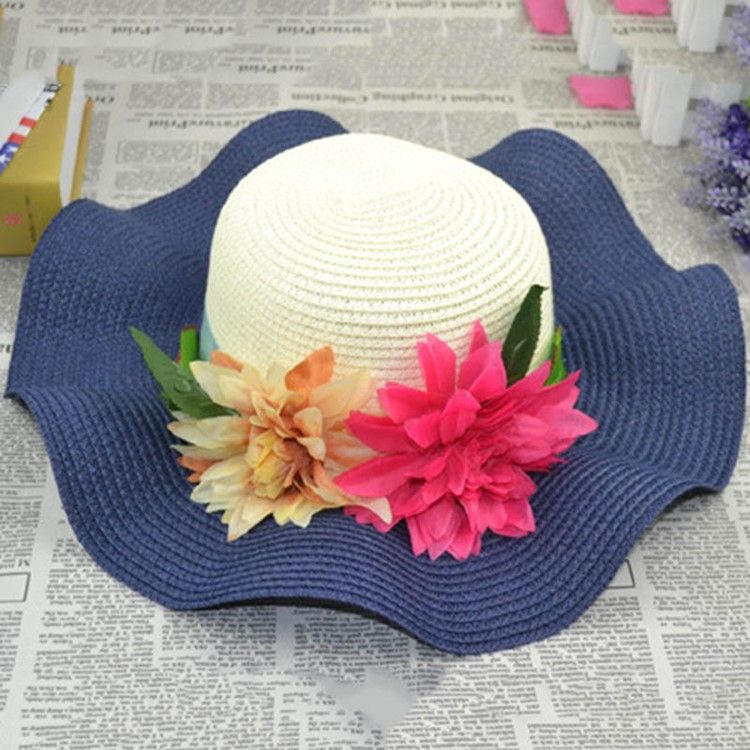 Chapeau De Soleil D'été À Appliqués Pour Femmes