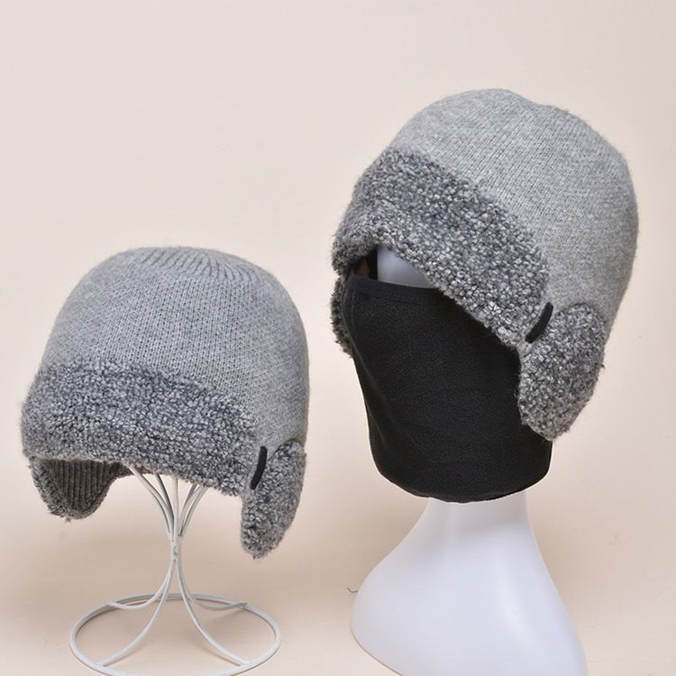 Chapeau Tricoté Pour Hommes En Fil De Laine À Blocs De Couleur Chapeaux D'hiver