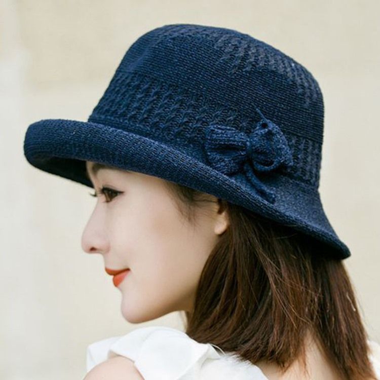 Chapeau Uni D'été En Coton Doux Pour Femmes