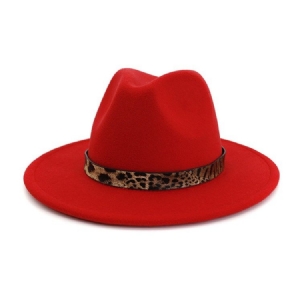 Chapeaux D'hiver À Imprimé Léopard Pour Femmes Fedora Hat