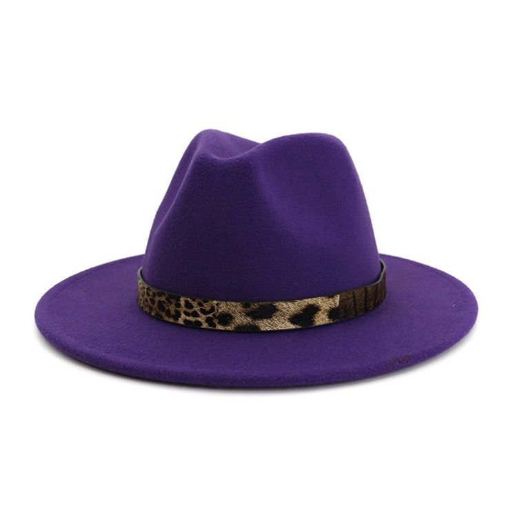 Chapeaux D'hiver À Imprimé Léopard Pour Femmes Fedora Hat