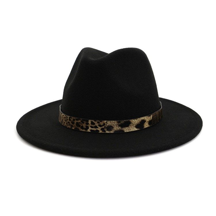 Chapeaux D'hiver À Imprimé Léopard Pour Femmes Fedora Hat