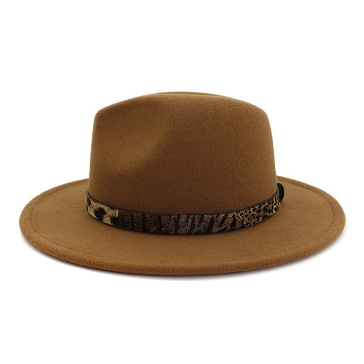 Chapeaux D'hiver À Imprimé Léopard Pour Femmes Fedora Hat