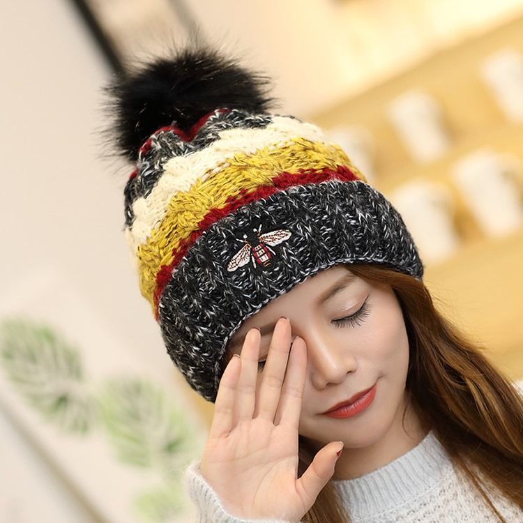 Chapeaux D'hiver En Patchwork De Fil De Laine Pour Femmes